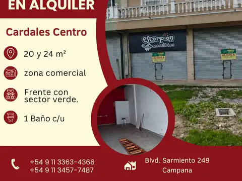 2 LOCALES EN ALQUILER - Cardales Centro