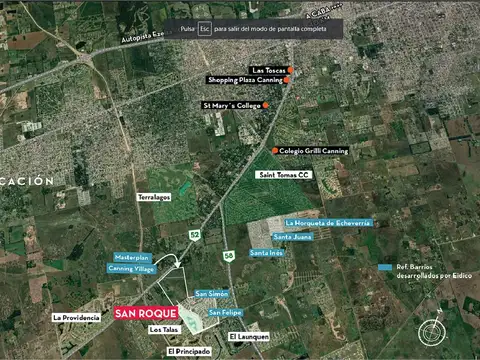 LOTE EN VENTA BARRIO "SAN ROQUE", -CANNING VILLAGE