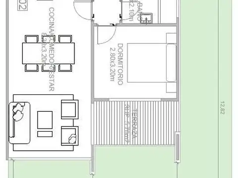 Departamento en Venta de 2 ambientes