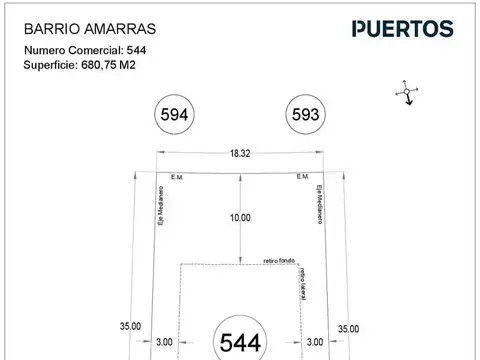 Terreno en Venta en Puertos, USD 93.000