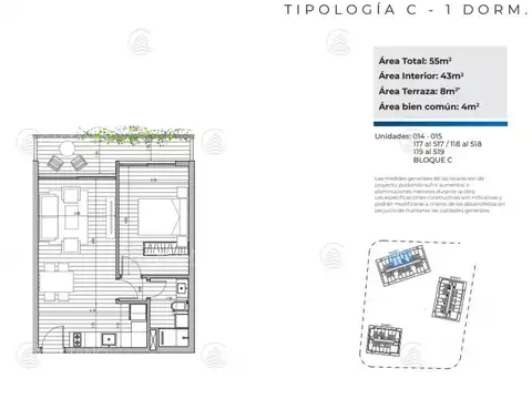Departamento en Venta de 2 ambientes