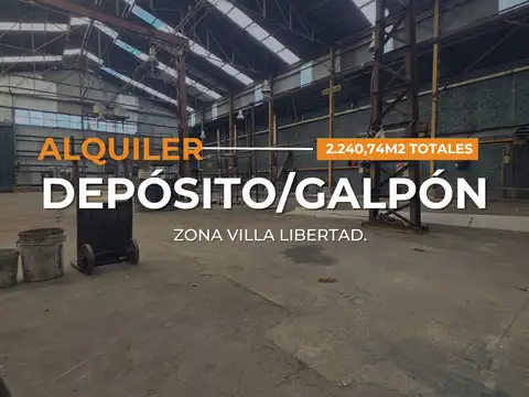 Amplio Galpón/lote En Alquiler Con Salida A Tres Calles, En Zona Villa Libertad
