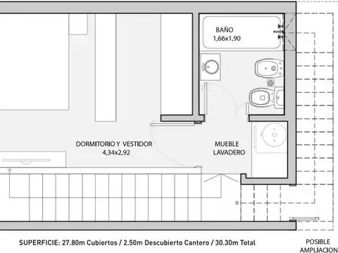 Washington 4100, Piso 3