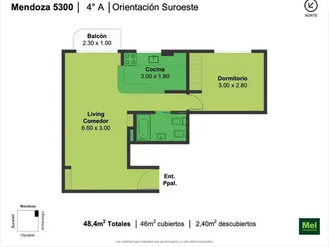 Mendoza 5300, Piso 4