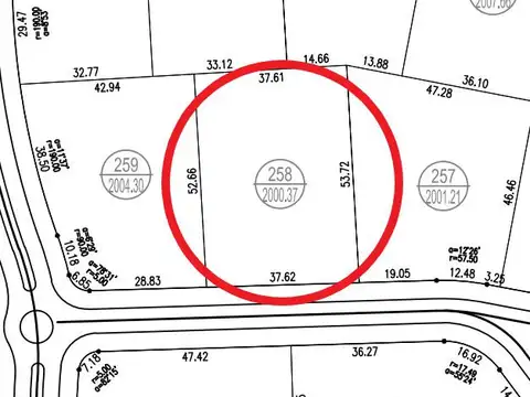 Lote terreno 258 en venta. Barrio Santa Ines. Comarcas de Lujan. Zona Oeste.