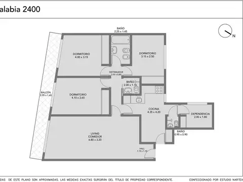 Departamento en Venta en Botánico, USD 250.000