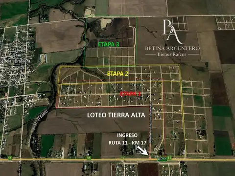 Terreno en Venta 15  mts Fondo
