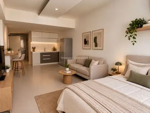 Departamento Monoambiente con 1 baño