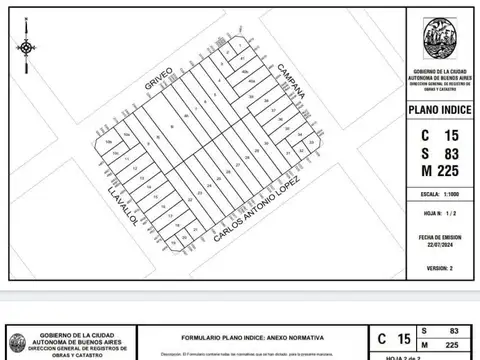 Terreno en Venta en Villa Devoto, USD 260.000