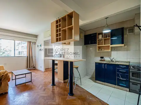 IMPECABLE MONOAMBIENTE DIVISIBLE! Espectacular vista abierta! Todo luz y sol! AMOBLADO! Vigilancia 24hs! ÚNICO! OPORT!