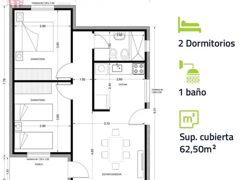 Casa en Venta de 2 dormitorios