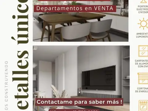 Departamento Monoambiente con 1 baño