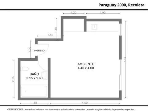 Departamento en Venta en Recoleta, USD 49.500