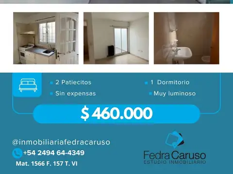 ALQUILER – DEPARTAMENTO 1 DORMITORIO EN PLENO CENTRO