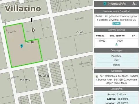 Terreno en Venta en Medanos, USD 22.000
