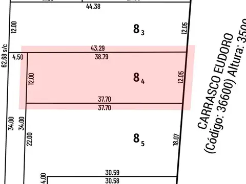 Terreno en Venta de 454,0 m2