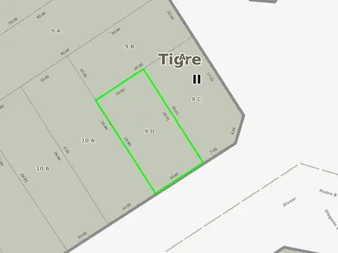 Terreno en Venta 10  mts Frente