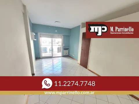 Departamento 2 ambientes con gran balcón y cochera cubierta