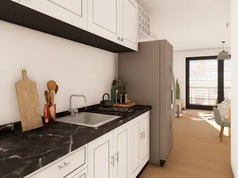 Departamento 2 ambientes con 1 baño