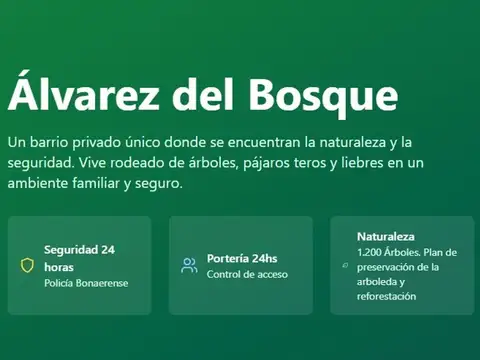 Terreno en Venta en Álvarez Del Bosque, USD 40.000