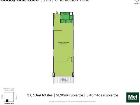 Godoy Cruz 2800, Piso 2°