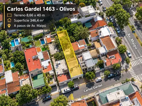 Terreno Apto 3 Unidades o 2 Triplex - A pasos de Av. maipu.