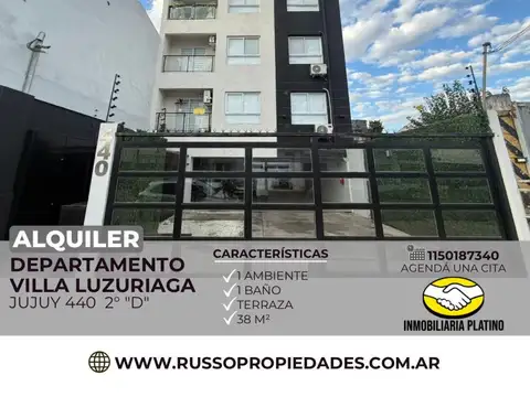Alquiler Monoambiente a Estrenar - Villa Luzuriaga