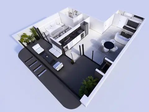 2 AMBIENTES CON BALCON TERRAZA