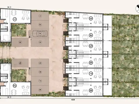 2 Ambientes con Terraza – Casas de Capilla