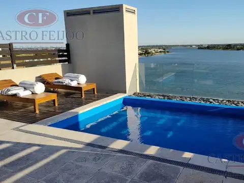 Venta  departamento de 3 ambientes último piso con pileta en Praia - Nordelta