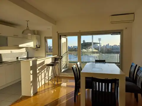 2 amb con balcon  en  Torre Dos Plaza Pileta Sum Laundry  gym, Vig 24hs A exigentes