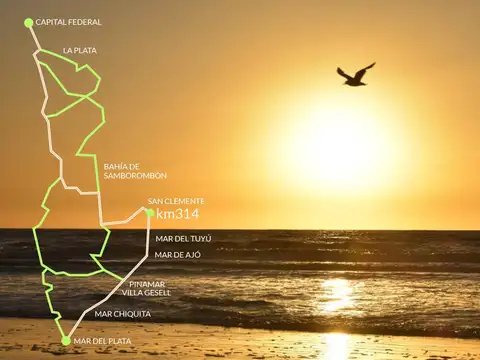 Terrenos en la Costa en cuotas, barrio privado Casas de Mar km 314 Autovia 11 Partido de la Costa