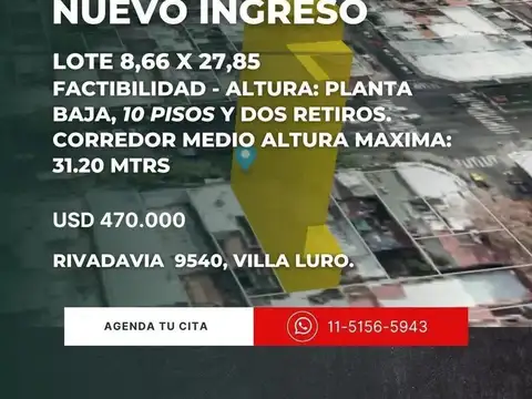 Terreno en Venta de 2600,0 m2