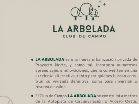 Lotes en Venta con Financiación Directa La Arbolada, Salta