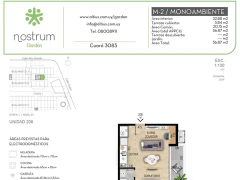VENTA MONOAMBIENTE NOSTRUM GARDEN PRADO