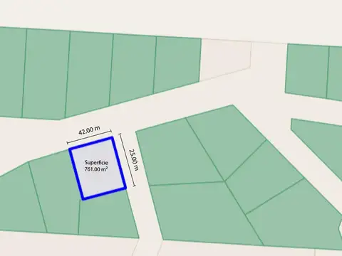 Terreno en Venta 25  mts Fondo