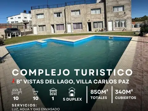 Venta Complejo Turístico 5 Duplex (30 Plazas) Y 850M² Terreno En Vistas Del Lago - Villa Carlos Paz
