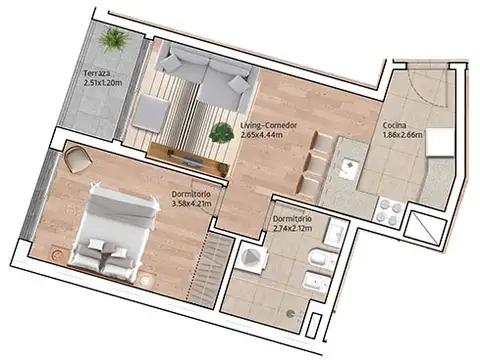 (VEN-VEN-281) Venta Apartamento 1 dormitorio - Ventura Tres Cruces 2