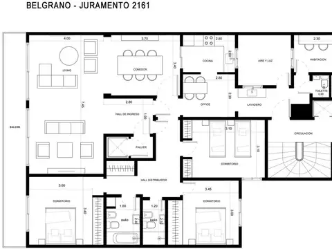 Departamento en Venta en Belgrano, USD 355.000
