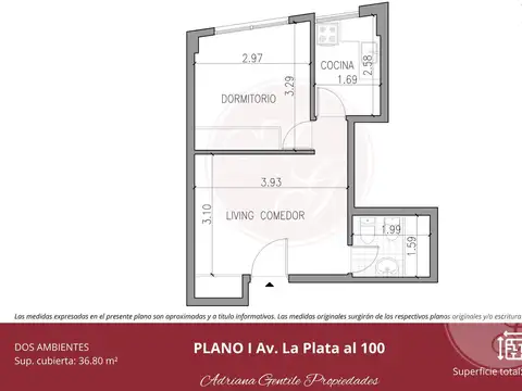 Departamento en Venta de 1 dormitorio