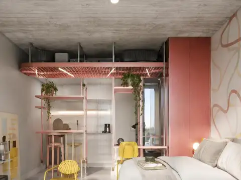 Monoambiente Edificio moderno totalmente equipado para  renta permanente o temporaria.