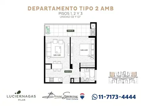 Departamento en Venta de 2 ambientes