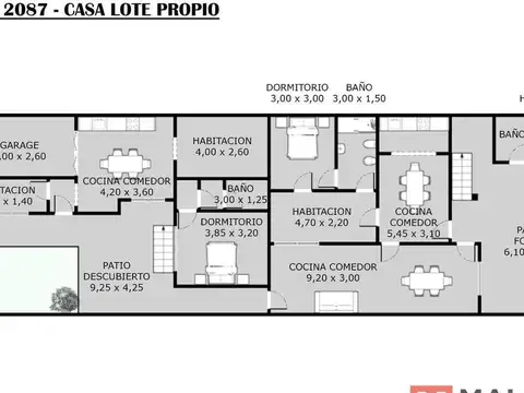 Venta Casa Lote Propio 5 Ambientes con Terrazas y Patio