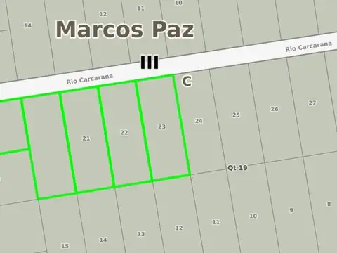 Fracciones en zona industrial Marcos Paz