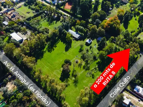 En venta gran lote de 12.50x70m sobre Av Arregui - Rincon de Tortuguitas. Escritura inmediata