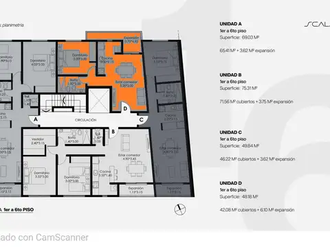 VENTA/DEPARTAMENTO AL POZO/"TORRE SCALA 1" UF 3° D