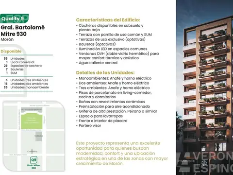Departamento en Venta de 3 ambientes