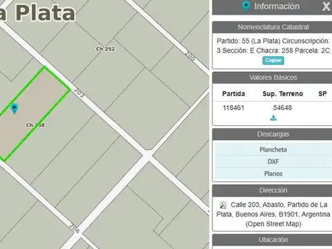 HECTAREAS EN ABASTO EN VENTA -  LA PLATA