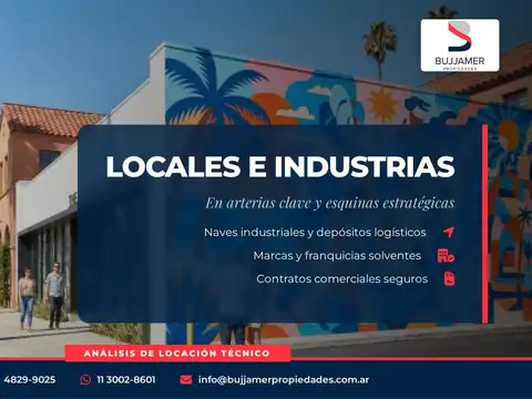 Buscamos Propiedades Comerciales | LOCALES E INDUSTRIAS