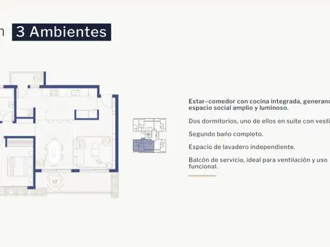 Departamento en Venta de 2 dormitorios